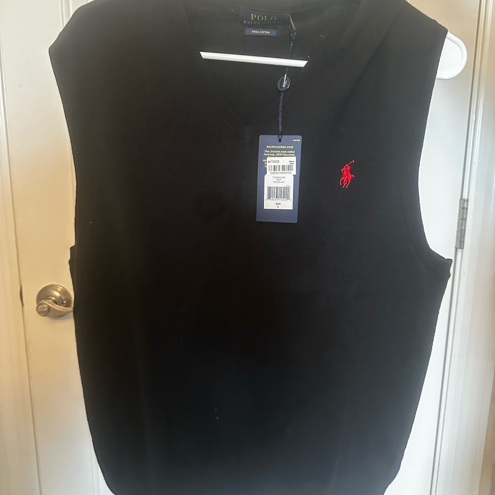 Polo Ralph Lauren Black Sweater Vest